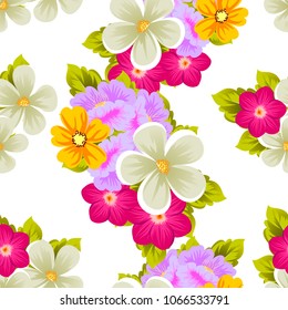 abstract beautiful floral seamless pattern. For your fashion design, fabric, prints. Postcards and invitations for birthday, Valentine's day, wedding, party. Vector illustration