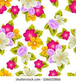 abstract beautiful floral seamless pattern. For your fashion design, fabric, prints. Postcards and invitations for birthday, Valentine's day, wedding, party. Vector illustration