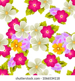 abstract beautiful floral seamless pattern. For your fashion design, fabric, prints. Postcards and invitations for birthday, Valentine's day, wedding, party. Vector illustration