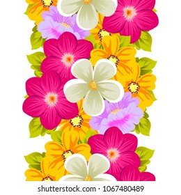 abstract beautiful floral seamless pattern. For your fashion design, fabric, prints. Postcards and invitations for birthday, Valentine's day, wedding, party. Vector illustration