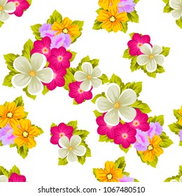 abstract beautiful floral seamless pattern. For your fashion design, fabric, prints. Postcards and invitations for birthday, Valentine's day, wedding, party. Vector illustration