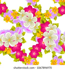 abstract beautiful floral seamless pattern. For your fashion design, fabric, prints. Postcards and invitations for birthday, Valentine's day, wedding, party. Vector illustration