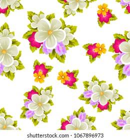 abstract beautiful floral seamless pattern. For your fashion design, fabric, prints. Postcards and invitations for birthday, Valentine's day, wedding, party. Vector illustration