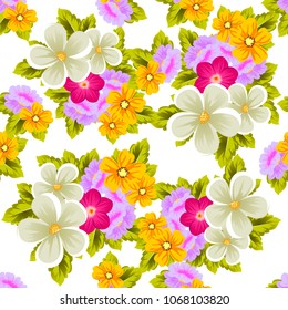 abstract beautiful floral seamless pattern. For your fashion design, fabric, prints. Postcards and invitations for birthday, Valentine's day, wedding, party. Vector illustration