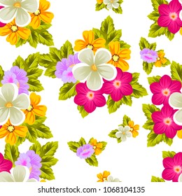 abstract beautiful floral seamless pattern. For your fashion design, fabric, prints. Postcards and invitations for birthday, Valentine's day, wedding, party. Vector illustration