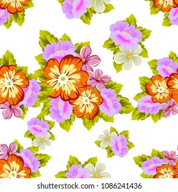 abstract beautiful floral seamless pattern. For your fabric design, clothing, printed matter. invitations to the wedding, birthday, Valentine's day and much more. Vector illustration.