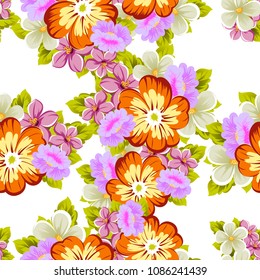 abstract beautiful floral seamless pattern. For your fabric design, clothing, printed matter. invitations to the wedding, birthday, Valentine's day and much more. Vector illustration.