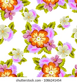 abstract beautiful floral seamless pattern. For your fabric design, clothing, printed matter. invitations to the wedding, birthday, Valentine's day and much more. Vector illustration.