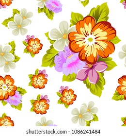 abstract beautiful floral seamless pattern. For your fabric design, clothing, printed matter. invitations to the wedding, birthday, Valentine's day and much more. Vector illustration.