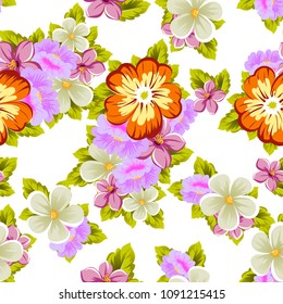 abstract beautiful floral seamless pattern. For your fabric design, clothing, printed matter. invitations to the wedding, birthday, Valentine's day and much more. Vector illustration.