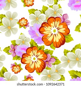 abstract beautiful floral seamless pattern. For your fabric design, clothing, printed matter. invitations to the wedding, birthday, Valentine's day and much more. Vector illustration.