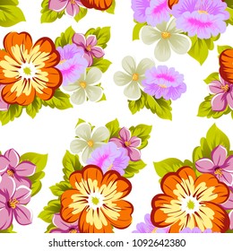 abstract beautiful floral seamless pattern. For your fabric design, clothing, printed matter. invitations to the wedding, birthday, Valentine's day and much more. Vector illustration.
