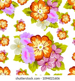 abstract beautiful floral seamless pattern. For your fabric design, clothing, printed matter. invitations to the wedding, birthday, Valentine's day and much more. Vector illustration.