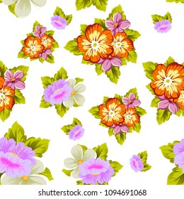 abstract beautiful floral seamless pattern. For your fabric design, clothing, printed matter. invitations to the wedding, birthday, Valentine's day and much more. Vector illustration.