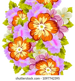 abstract beautiful floral seamless pattern. For your fabric design, clothing, printed matter. invitations to the wedding, birthday, Valentine's day and much more. Vector illustration.