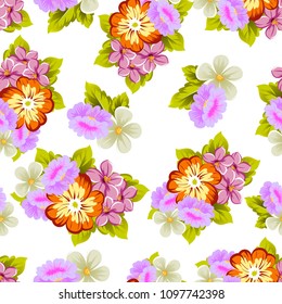 abstract beautiful floral seamless pattern. For your fabric design, clothing, printed matter. invitations to the wedding, birthday, Valentine's day and much more. Vector illustration.