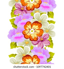 abstract beautiful floral seamless pattern. For your fabric design, clothing, printed matter. invitations to the wedding, birthday, Valentine's day and much more. Vector illustration.