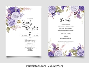 Abstract Beautiful Floral and Vector Wedding Invitation Card. Illustrator and designer. Wedding Invites, save the date, Birthday Invites, Video Invites, E-Cards.