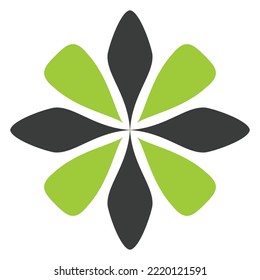 Abstract beautiful flower shape element design and symbol art