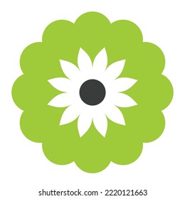 Abstract beautiful flower shape element design and symbol art