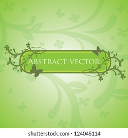 Abstract beautiful flowers creative design green