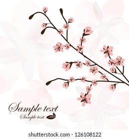 Abstract beautiful flowers creative design spring background