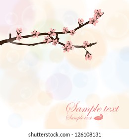 Abstract beautiful flowers creative design spring background