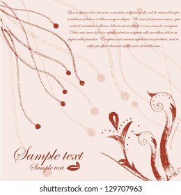 Abstract beautiful flowers creative design hand drawn background