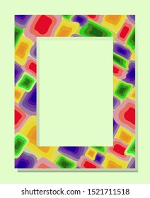 Abstract beautiful frame on light background. EPS10 vector illustration.