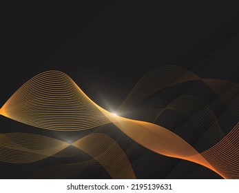 abstract beautiful geometric black with golden background