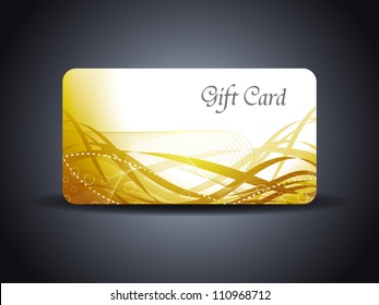 abstract beautiful gift card design in wave style