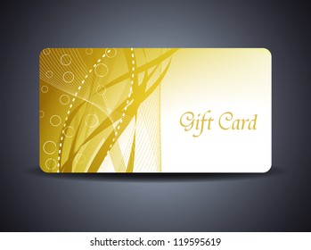 Abstract beautiful gift card design with waves.