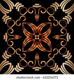 Abstract beautiful gold pattern, royal, damask ornament, vintage, rich pattern, luxury, artistic, vector, oldest style arabesque for decoration and design