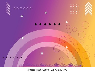 Abstractas hermoso fondo de color degradado con Formas geométricas y elemento