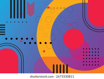 Abstract beautiful Gradient color Background with geometric shapes and element