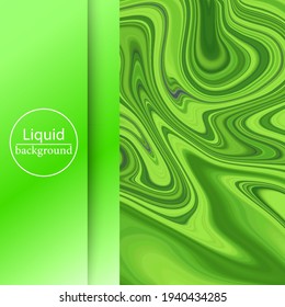 Resumen diseño de fondo de vectores de flujo de fluido verde hermoso