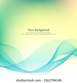 Abstract beautiful green wave background design