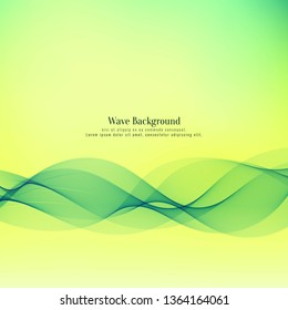 Abstract beautiful green wave background design