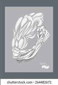 Abstract beautiful hand drawing background vector