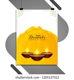 Abstract beautiful Happy Diwali flyer design vector