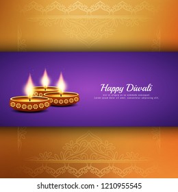 Abstract beautiful Happy Diwali greeting background vector
