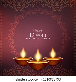 Abstract beautiful Happy Diwali vector background
