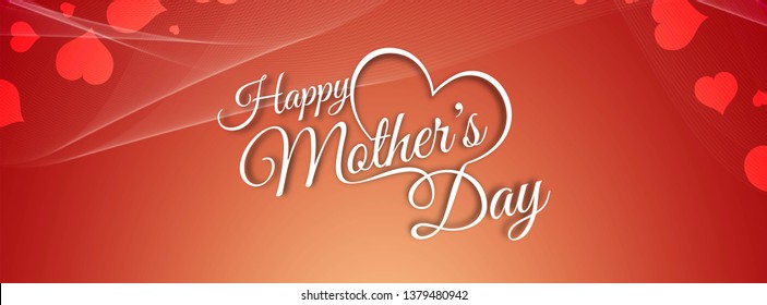Abstract beautiful Happy Mother's day banner design vector