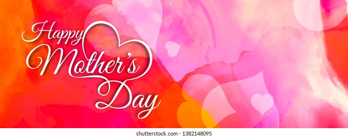 Abstract beautiful Happy Mother's day banner design vector