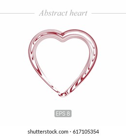 Abstract, beautiful heart for postcards, web design. Heart icon in red