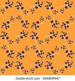 Abstract beautiful leafy branches pattern design. Vector eps 10.