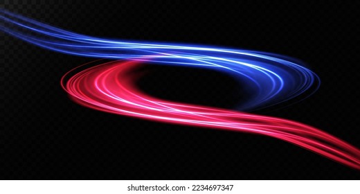 Abstract beautiful light background. Magic sparks on a dark background. Mystical speed stripes, glitter effect. Shine of cosmic rays. Neon lines of speed and fast wind. Glow effect, powerful energy. 