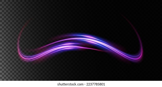 Abstract beautiful light background. Magic sparks on a dark background. Mystical speed stripes, glitter effect. Shine of cosmic rays. Neon lines of speed and fast wind. Glow effect, powerful energy. 