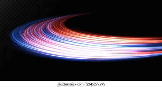 Abstract beautiful light background. Magic sparks on a dark background. Mystical speed stripes, glitter effect. Shine of cosmic rays. Neon lines of speed and fast wind. Glow effect, powerful energy. 