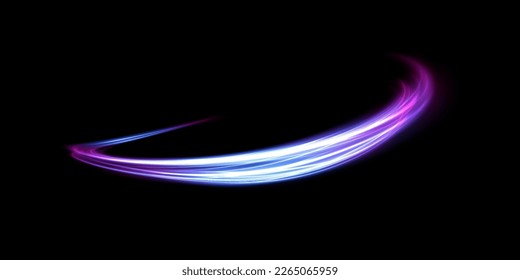 Abstract beautiful light background. Magic sparks on a dark background. Mystical speed stripes, glitter effect. Shine of cosmic rays. Neon lines of speed and fast wind. Glow effect, powerful energy. 